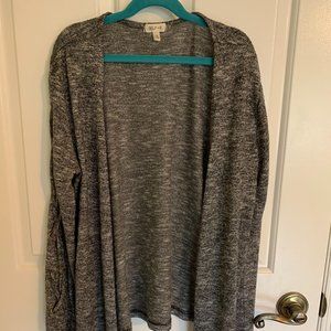 Gray Cardigan with Laced Sleeves